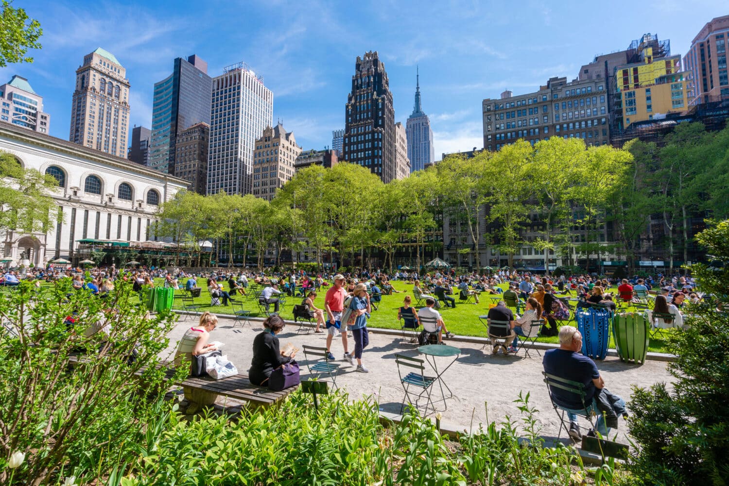 bryant park special events and outdoor seating