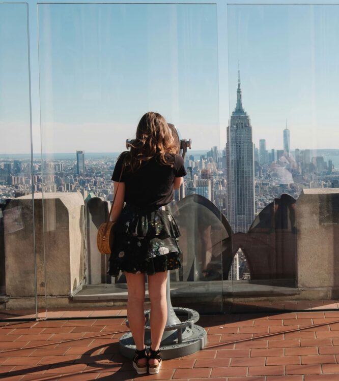 rockefeller center view of empire state