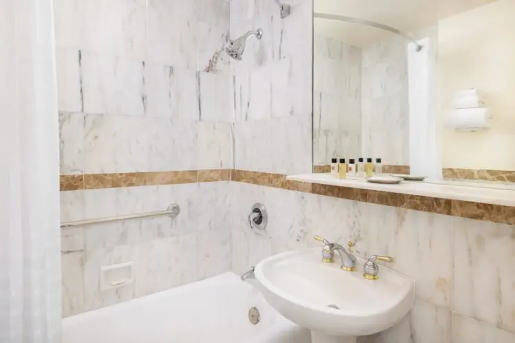 premium suite at the new yorker showcasing premium bathroom