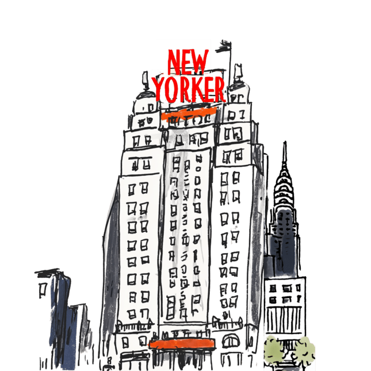 new york graphic art of hotel drawing style